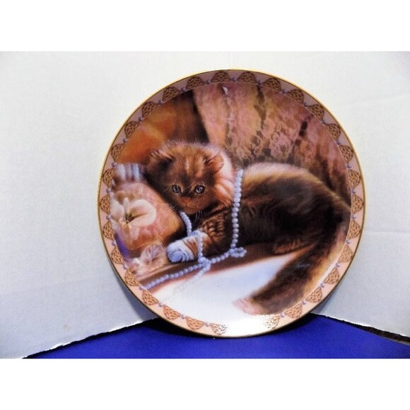 1994 The Bradford Exchange Decorative Plates Cats Porcelain Set of 4 - Picture 2 of 10